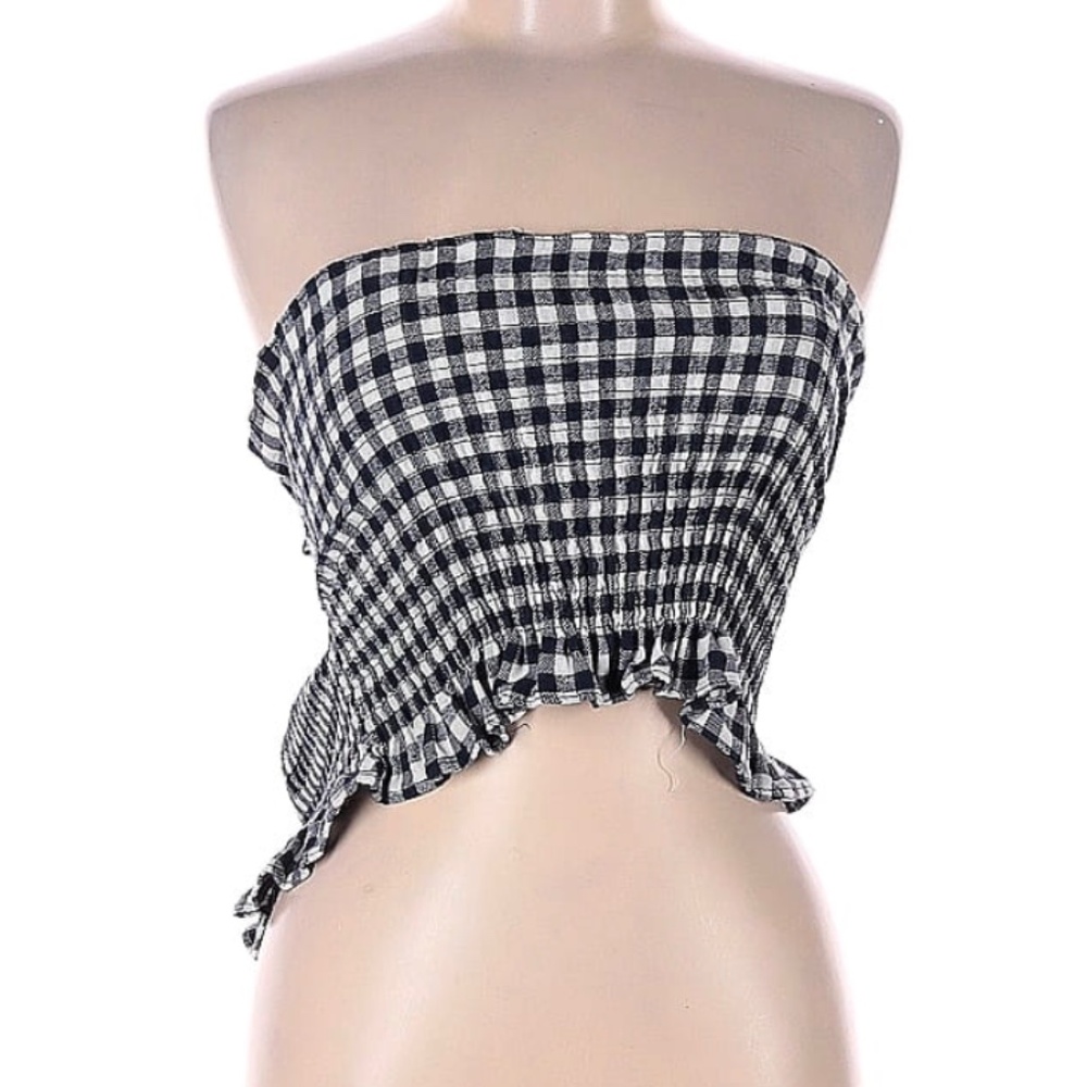 Nasty Gal Sleeveless Gingham Top